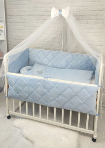 Детское постельное белье Стеганка, велюр/хлопок, 7 элементов