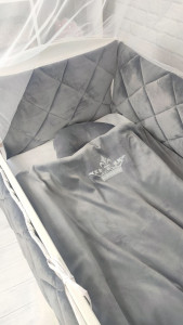 Детское постельное белье Стеганка, велюр/хлопок, 7 элементов