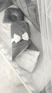 Детское постельное белье Стеганка, велюр/хлопок, 7 элементов