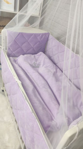 Детское постельное белье Стеганка, велюр/хлопок, 7 элементов