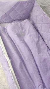 Детское постельное белье Стеганка, велюр/хлопок, 7 элементов