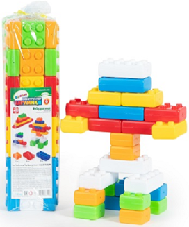 Конструктор из блоков Бамсик №2 115/20, пластиковый, 40 деталей