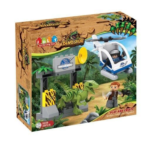 Конструктор JDLT 5249 Охотники на динозавров, 35 деталей