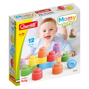 Мягкий конструктор в сумке Quercetti Momy Soft, 12 штук