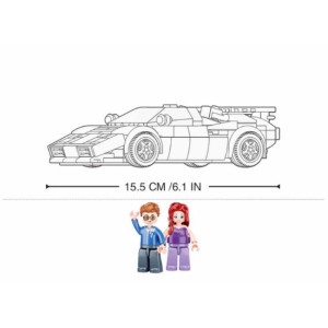 Конструктор SLUBAN лего Model bricks - итальянская спортивная машина, 254 деталей