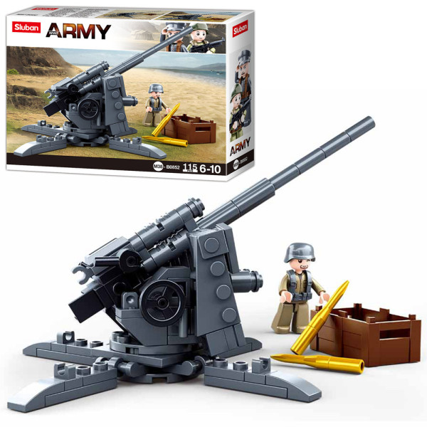 Конструктор SLUBAN M38-B0582 Army Пушка, 115 деталей