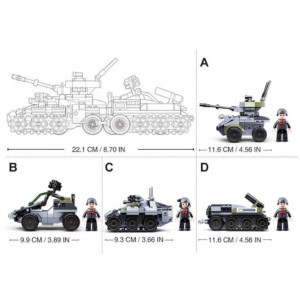 Конструктор lego SLUBAN B0793 Космический танк, 120-128 деталей