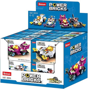 Конструктор Sluban B0916 Power Bricks-Pull Back Car, 54 детали