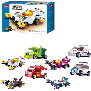 Конструктор Sluban B0916 Power Bricks-Pull Back Car, 54 детали