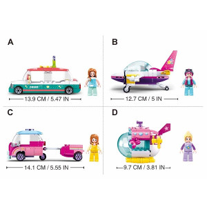 Конструктор лего SLUBAN B0921 Girls Dream Транспорт, 111-117 деталей