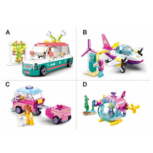 Конструктор лего SLUBAN B0921 Girls Dream Транспорт, 111-117 деталей