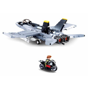 Конструктор Sluban B0928 Model Bricks-F/A-18E Super Bumblebee, 682 детали