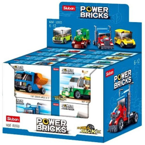 Конструктор Sluban B0933 Power Bricks-Pull Back Car, от 44-х деталей