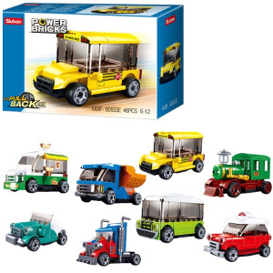 Конструктор Sluban B0933 Power Bricks-Pull Back Car, от 44-х деталей