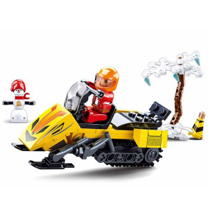 Конструктор SLUBAN B0951 Snowfield rescue Снегоход, 115 деталей