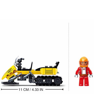Конструктор SLUBAN B0951 Snowfield rescue Снегоход, 115 деталей