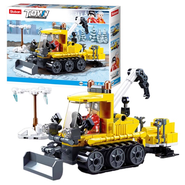 Конструктор SLUBAN B0952 Снегоуборочная машина, 145 деталей