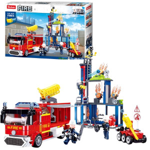 Конструктор Sluban B0967 Fire-Fighting Training Center, 585 деталей