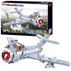 Конструктор Sluban B0983 Model Bricks-Mig-15 Fighter, 583 детали