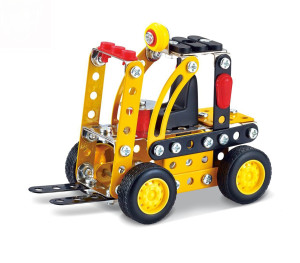 Конструктор металлический Assembly Alloy Toys Погрузчик, 127 деталей