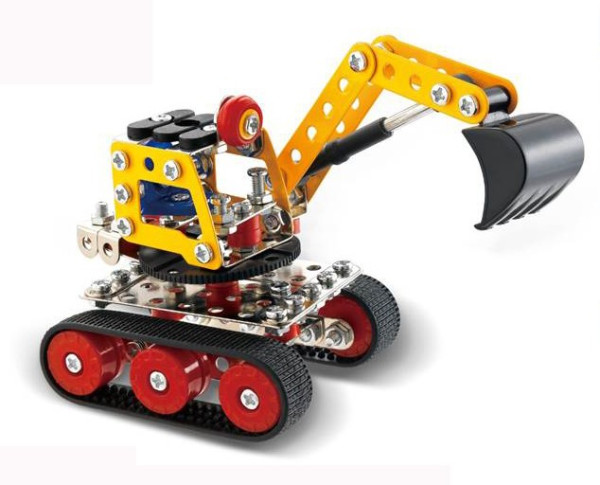 Конструктор металлический Assembly Alloy Toys Экскаватор, 186 деталей