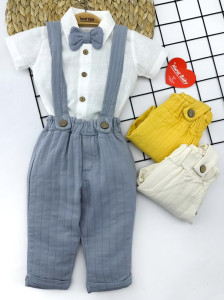 Костюм для мальчика MuratBaby, летний, муслин, 6-24 м