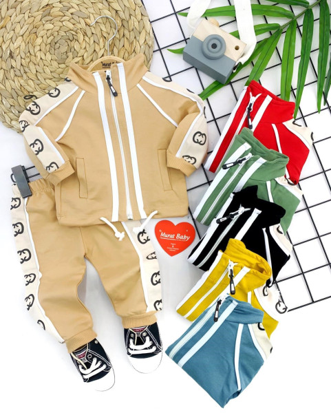 Батник детский со штанами MuratBaby, унисекс, двунить, 6-24 м