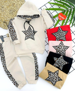 Костюм для девочки MuratBaby Леопард, 2 элемента, двунить, 18м-5 лет