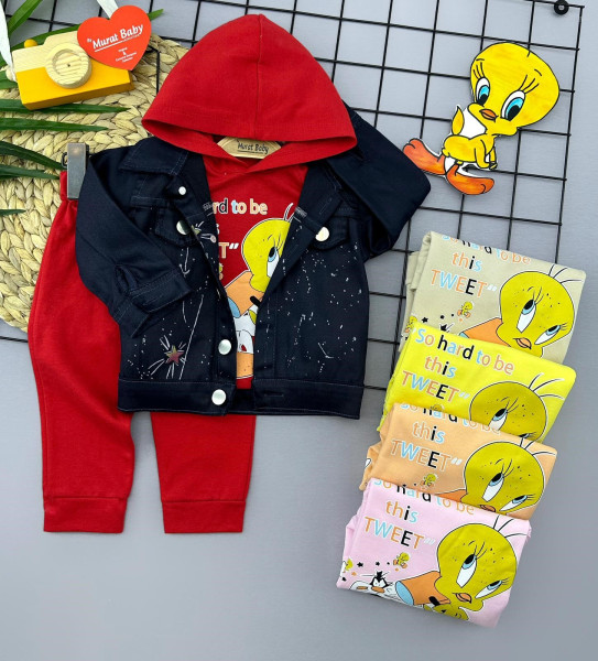 Костюм демисезонный для девочки Murat Baby Дисней, джинс/двунить, 6-24 м