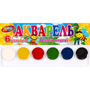 Краски акварельные медовые Колорит, 6 цветов