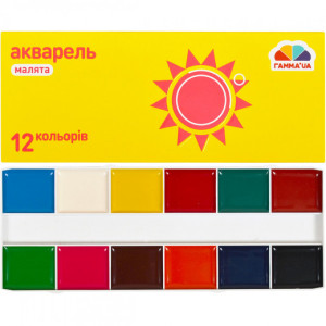 Краски акварельные медовые Малята, 6/12 цветов