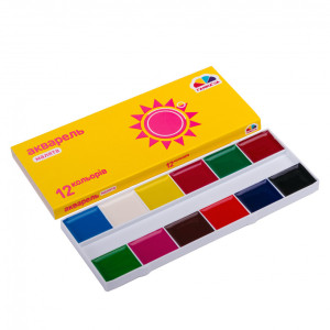 Краски акварельные медовые Малята, 6/12 цветов