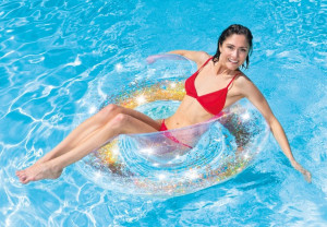 Круг для купания надувной Intex Glitter 56274, диаметр 122см, с 9 лет
