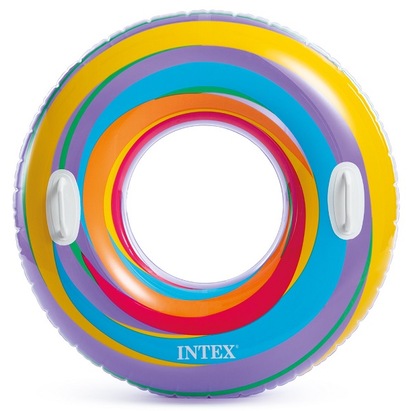 Круг для плавания Intex 59256 Вихрь, с ручками, диаметр 91см, с 9-ти лет