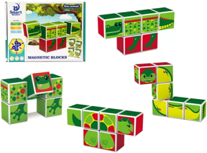 Кубики магнитные Smart 42610, пазл, 6 шт.