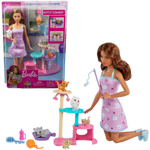 Кукла Barbie Игра с котятами, шарнирная, лицензионная версия, 30см