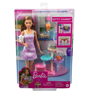 Кукла Barbie Игра с котятами, шарнирная, лицензионная версия, 30см