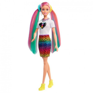 Кукла Barbie Радужные волосы, меняет цвет, лицензионная версия, 30см