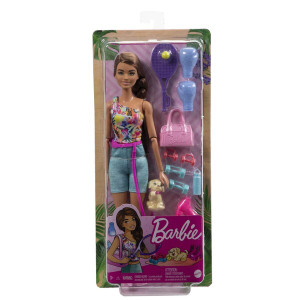 Кукла Barbie День для тренировки, шарнирная, лицензионная версия, 30см