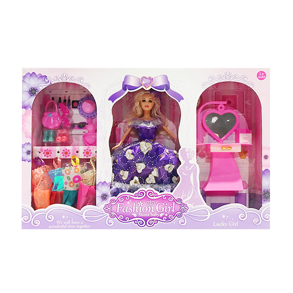 Кукла Fashion Girl 44744, с аксессуарами