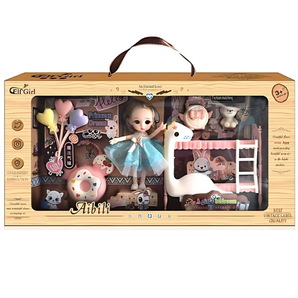 Кукла Essa Toys Стильная спальня, с аксессуарами