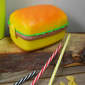 Ланч-бокс Stenson Бургер TL00466, 3 отделения, с ложкой, 16,5х12х10,2см