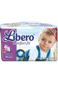 Подгузники Libero Comfort Fit №4 (7-14кг), 60шт.