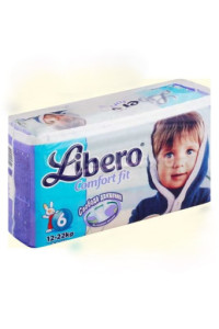 Подгузники Libero Comfort Fit №6 (12-22кг), 52шт.