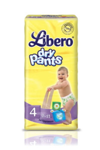 Трусики Libero Dry Pants №4 (7-11кг), 34шт.