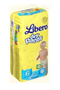 Трусики Libero Dry Pants №6 (13-20кг), 30шт.