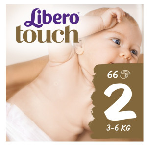 Подгузники Libero Touch №2 (3-6кг), 66шт.
