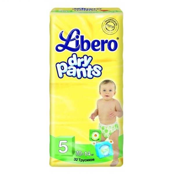 Трусики Libero Dry Pants №5 (10-14кг), 32 шт., подгузники, унисекс