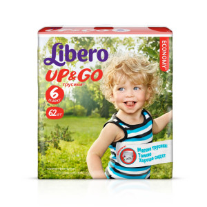Трусики Libero Up&Go №6 (13-20кг), 62шт.
