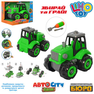 Конструктор Limo Toy KB 058 Трактор, на шурупах, 15 см